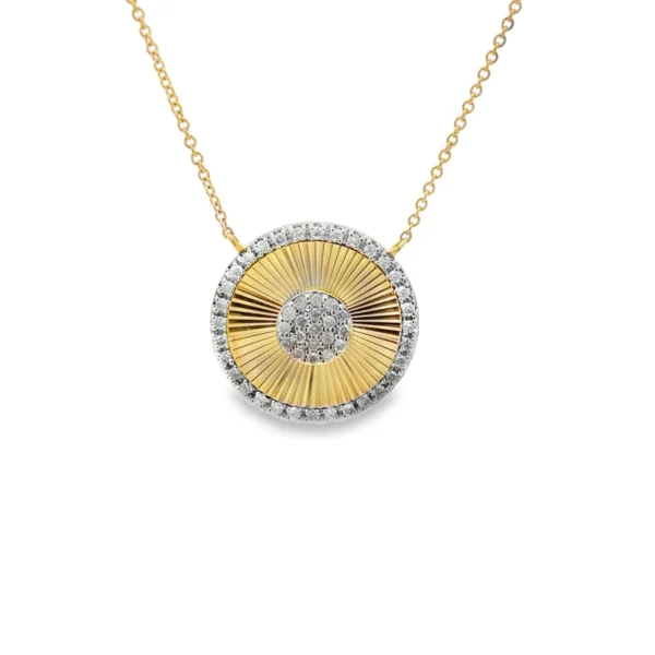Sunburst Diamond Pendant Necklace