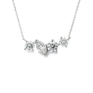 Marquise Cluster Diamond Necklace