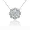 Floral Diamond Cluster Necklace