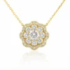 Floral Diamond Cluster Necklace