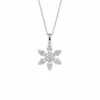 Snowflake Diamond Pendant Necklace