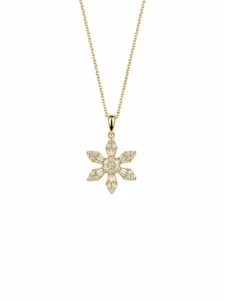 Diamond Snowflake Pendant Necklace