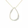 Teardrop Diamond Pendant Necklace