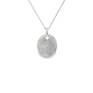 Pave Diamond Disc Pendant