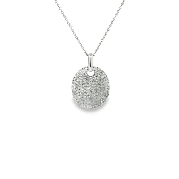 Pave Diamond Disc Pendant