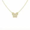 Butterfly Diamond Pendant Necklace