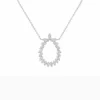 Diamond Oval Cluster Pendant