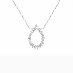 Diamond Oval Cluster Pendant