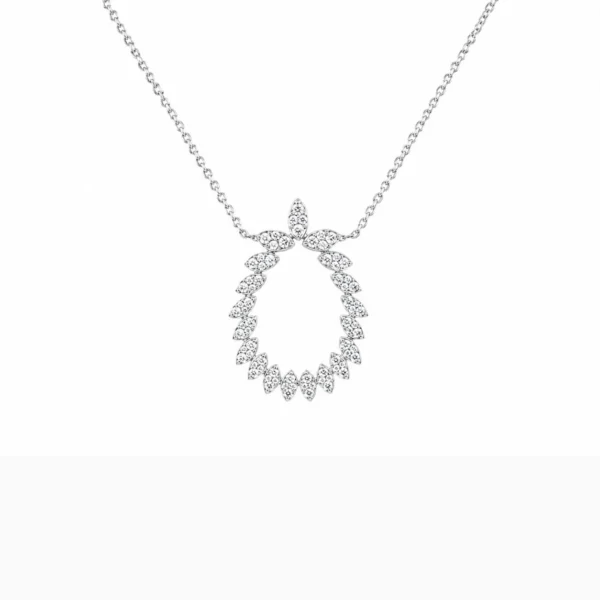 Diamond Oval Cluster Pendant