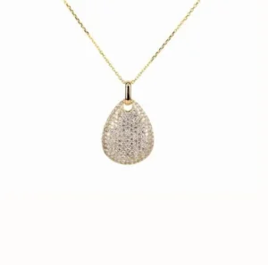 Teardrop Diamond Pendant Necklace