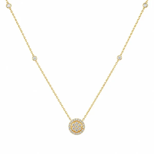 Round Diamond Pendant Necklace