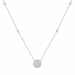 Diamond Circle Pendant Necklace
