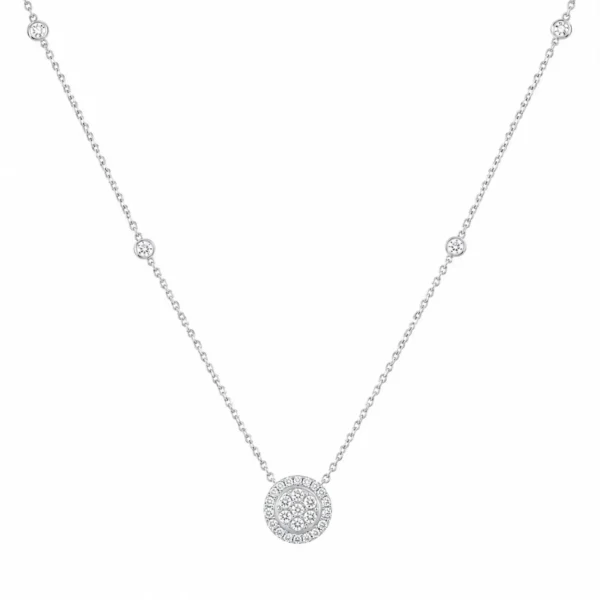 Diamond Circle Pendant Necklace