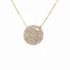 Disc Diamond Pendant Necklace