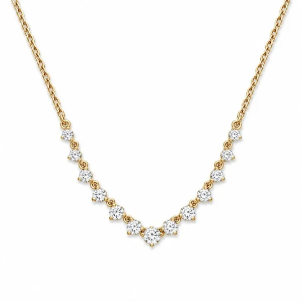 Chevron Lab Diamond Necklace