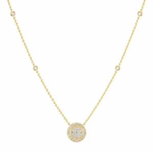 Round Diamond Pendant Necklace