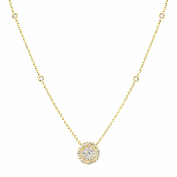 Round Diamond Pendant Necklace
