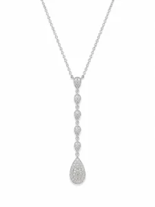 Teardrop Diamond Drop Necklace