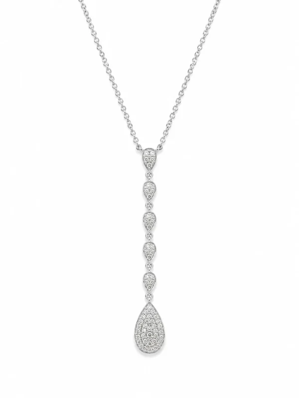 Teardrop Diamond Drop Necklace