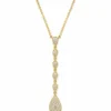 Teardrop Diamond Drop Necklace