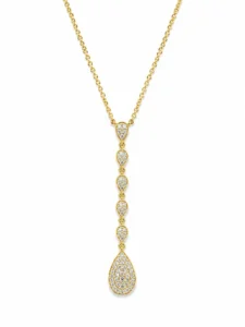 Teardrop Diamond Drop Necklace
