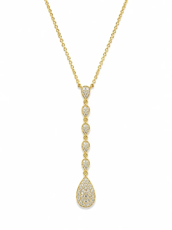 Teardrop Diamond Drop Necklace