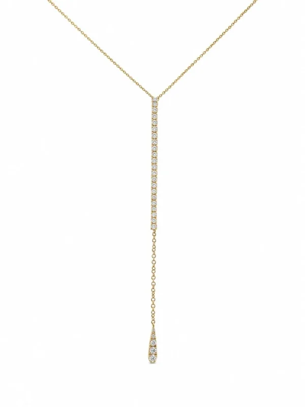 Diamond Y Drop Necklace