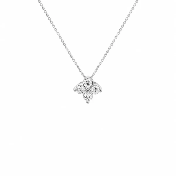 Diamond Cluster Pendant Necklace