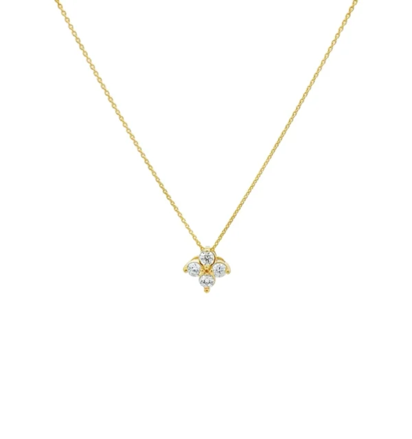 Diamond Cluster Pendant Necklace