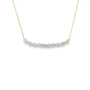 Diamond Curved Bar Necklace