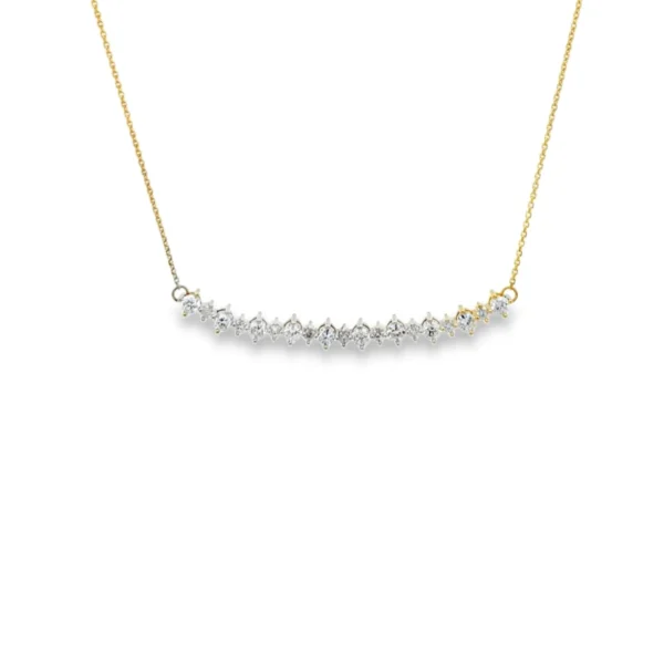 Diamond Curved Bar Necklace