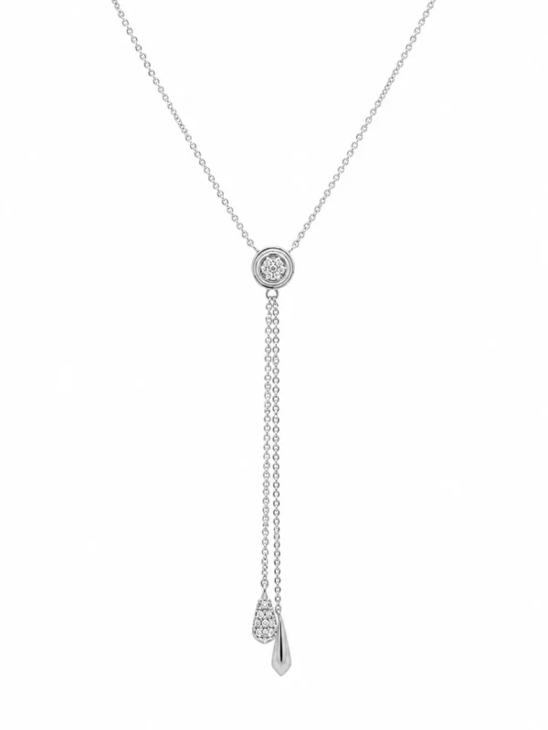 Diamond Lariat Drop Necklace