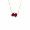 Dual Gemstone Pendant Necklace