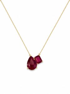Two Stone Pendant Necklace