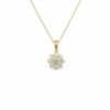 Floral Diamond Pendant Necklace