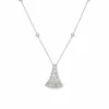 Tapered Diamond Pendant Necklace