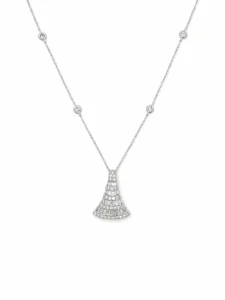 Tapered Diamond Pendant Necklace