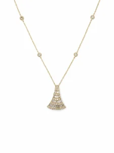 Tapered Diamond Pendant Necklace