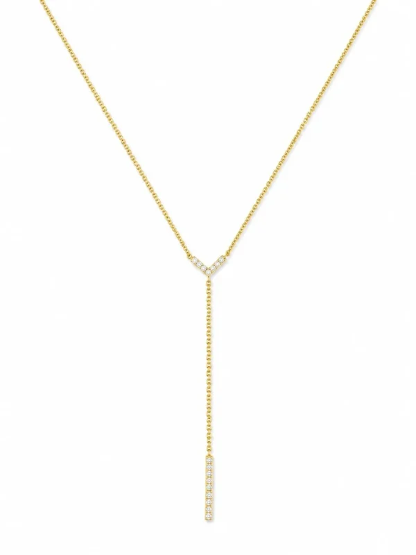 Diamond Y Drop Necklace