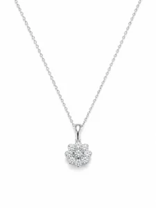 Diamond Floral Cluster Necklace