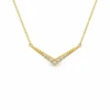 Chevron Diamond Pendant Necklace