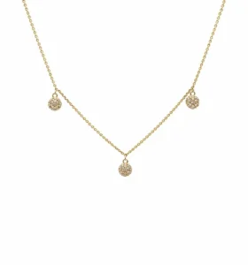 Diamond Disc Charm Necklace