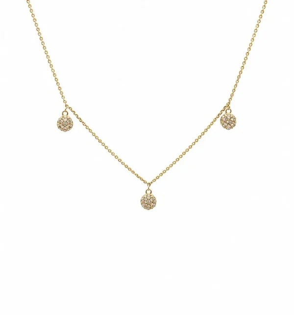 Diamond Disc Charm Necklace