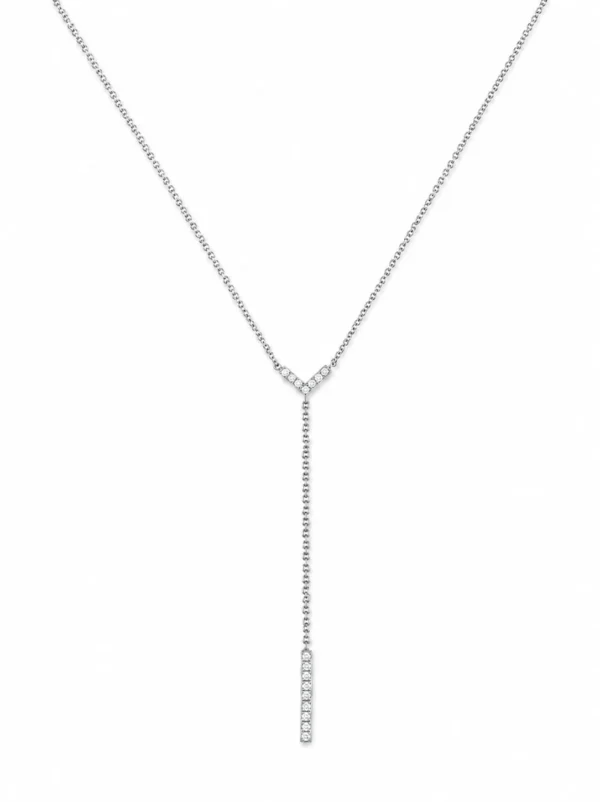 Diamond Y Drop Necklace