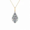 Sapphire Diamond Lattice Necklace