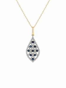 Sapphire Diamond Lattice Necklace