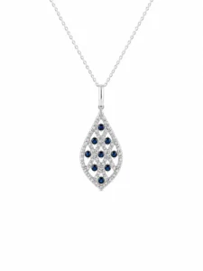 Sapphire Diamond Lattice Pendant