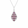 Ruby Diamond Pendant Necklace