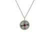Round Sunburst Pendant Necklace