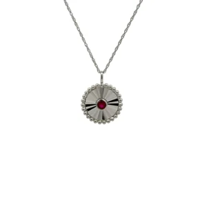Round Sunburst Pendant Necklace